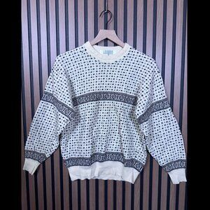 Vintage I.MAGNIN Sweater US M / L Womens Angora Lambswool Renaissance Metallic